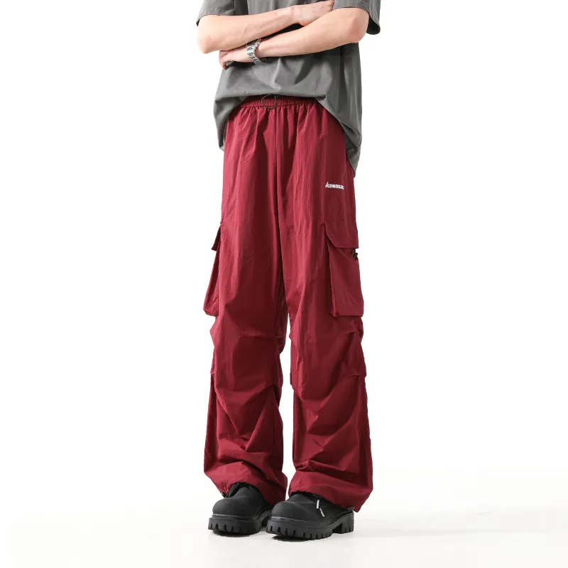 Kawasaki Cargo Pants Unisex Burgundy-3