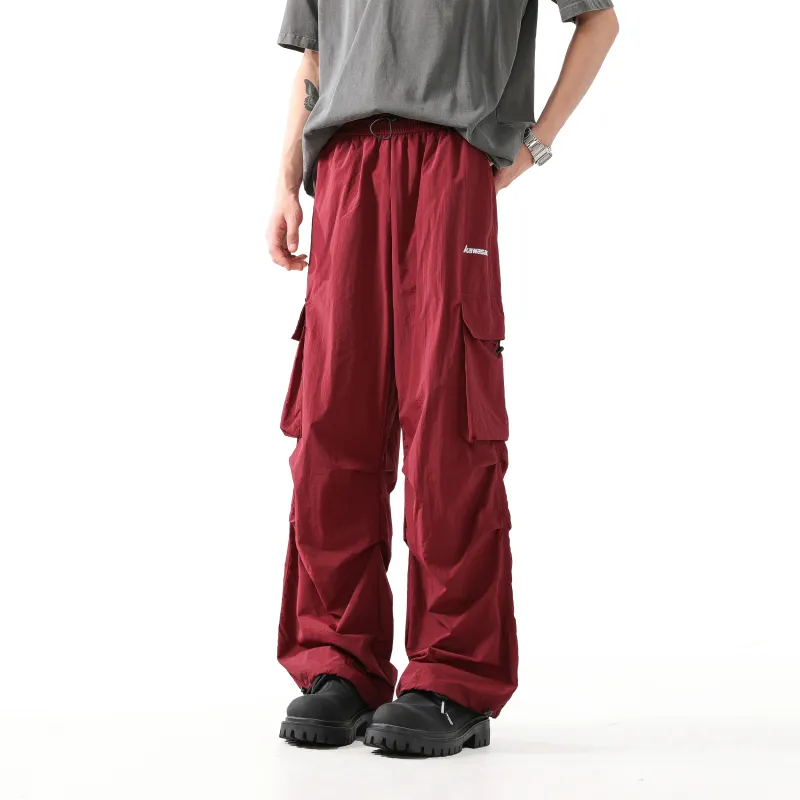 Kawasaki Cargo Pants Unisex Burgundy-4