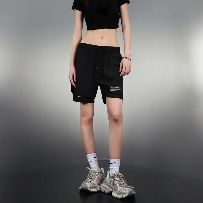 Kawasaki Casual Shorts Unisex Black-10