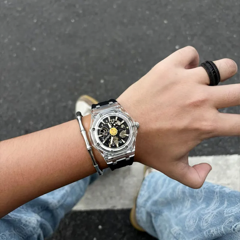 BOZLUN Long Voyage Collection Automatic Mechanical Movement Unisex White Dial-15