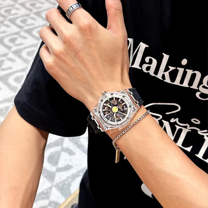BOZLUN Long Voyage Collection Automatic Mechanical Movement Unisex White Dial-12