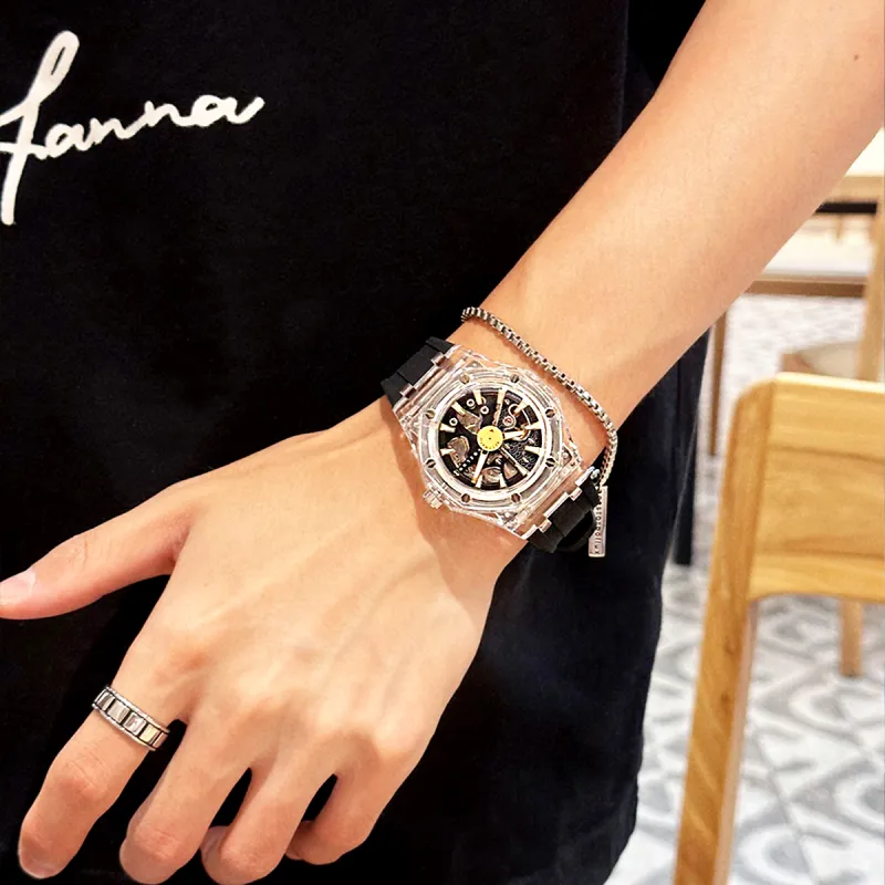 BOZLUN Long Voyage Collection Automatic Mechanical Movement Unisex White Dial-10