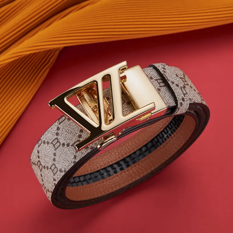 Jeccieziio Top Grain Cow Leather Belt Men's Gunmetal, Gold, Silver Width 3.5cm Gift Box Set-23