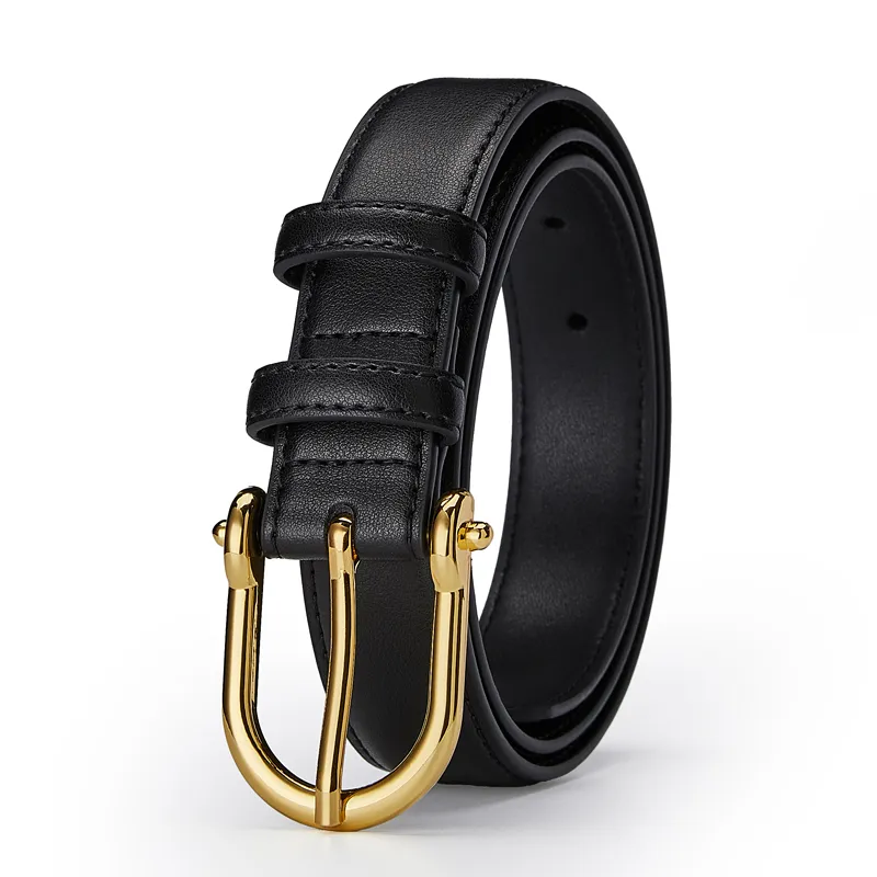 Jeccieziio Cow Leather Belts Women's Silver 2cm-2