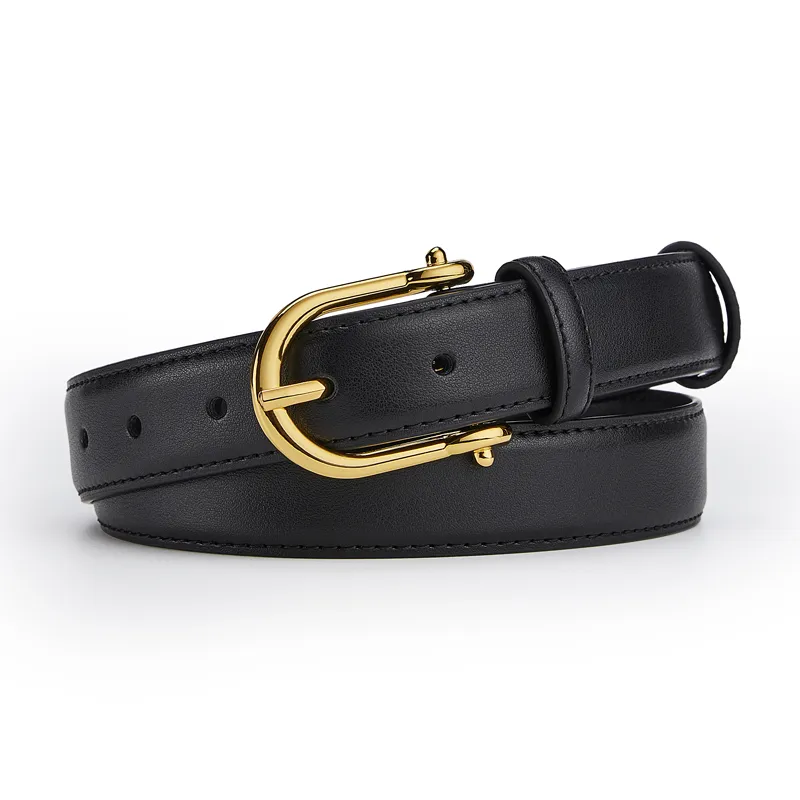 Jeccieziio Cow Leather Belts Women's Silver 2cm-1