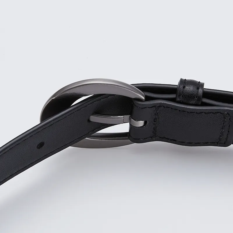 Jeccieziio Split Cow Leather Cow Split Leather Belts Women's Silver Width  2.5cm-4