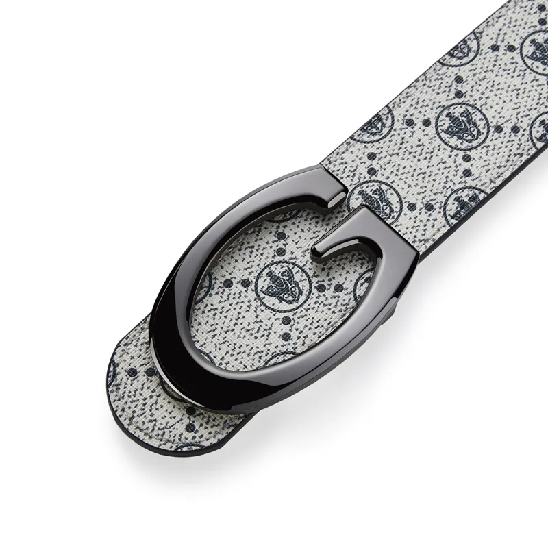Jeccieziio Cow Leather Belts Men's Gunmetal, Gold, Silver Width 3.8CM-5