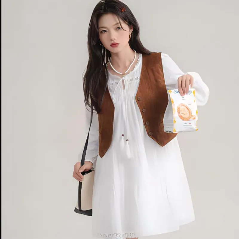 KKX Long Sleeved Dresses Women's White-1