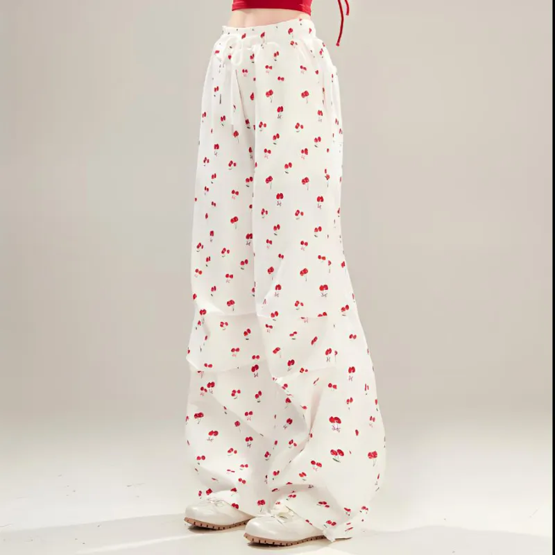 KKX Casual Pants Women's Cherry Blossom-3