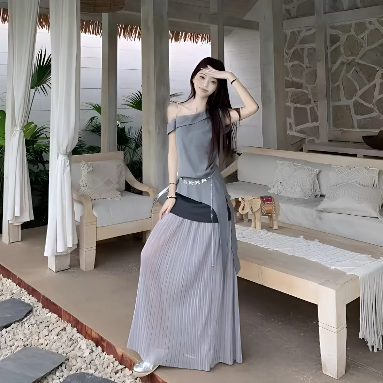 KKX Two Piece Skirt Sets Women's-4