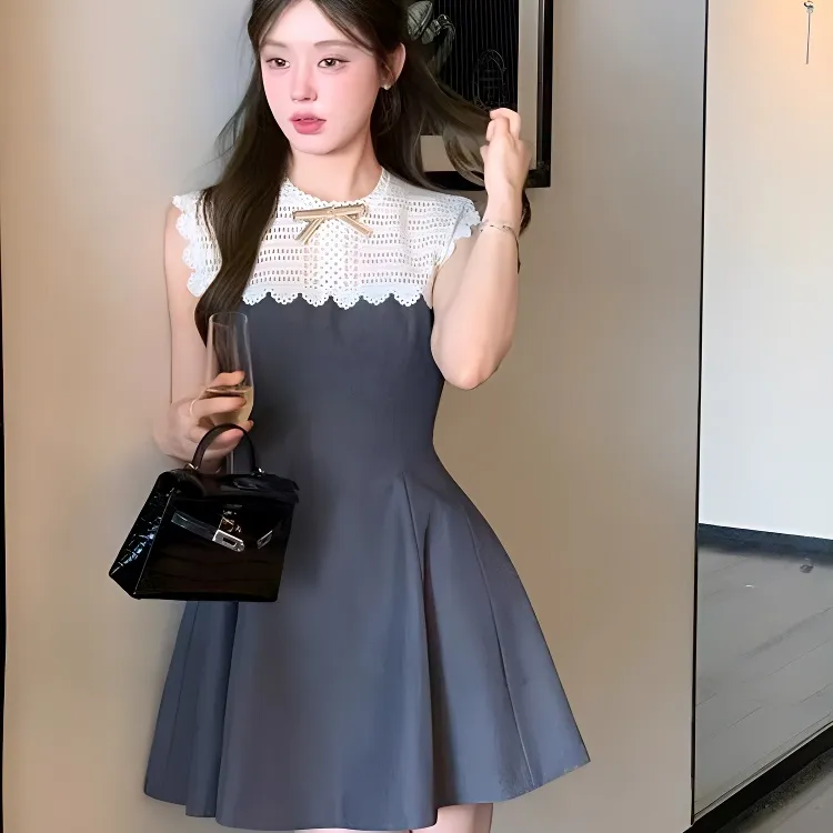 KKX Sleeveless Dresses Women's Gray-2
