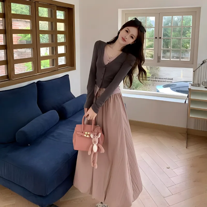 KKX Two Piece Skirt Sets Women's-4