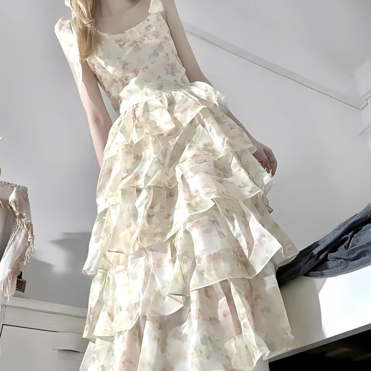 KKX Slip Dresses Women's Apricot Blossom-4