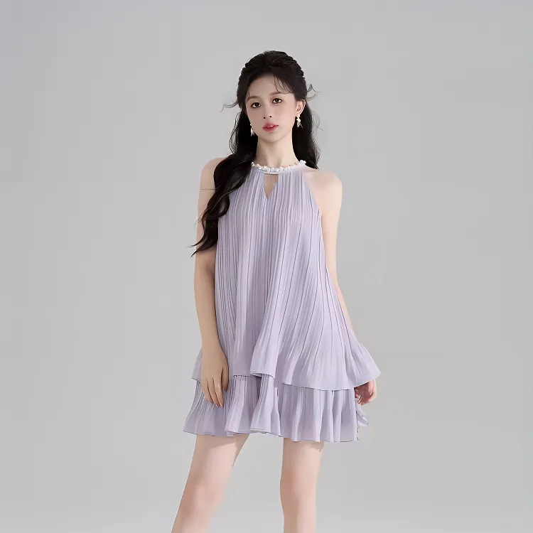 KKX Sleeveless Dresses Women's Purple-4