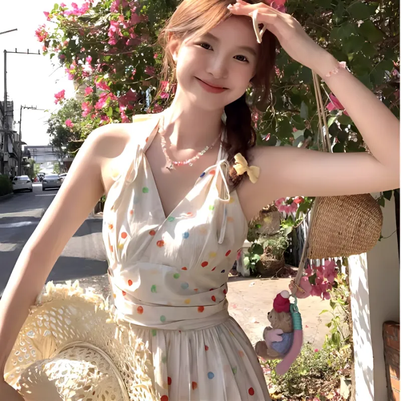 KKX Sleeveless Dress Women's Apricot-3
