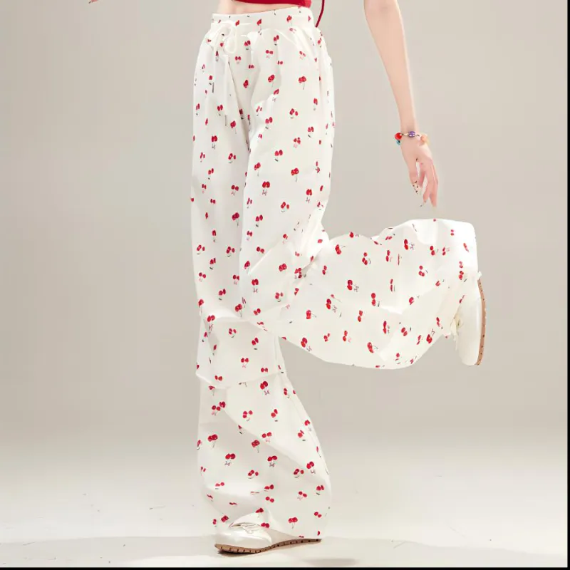 KKX Casual Pants Women's Cherry Blossom-4