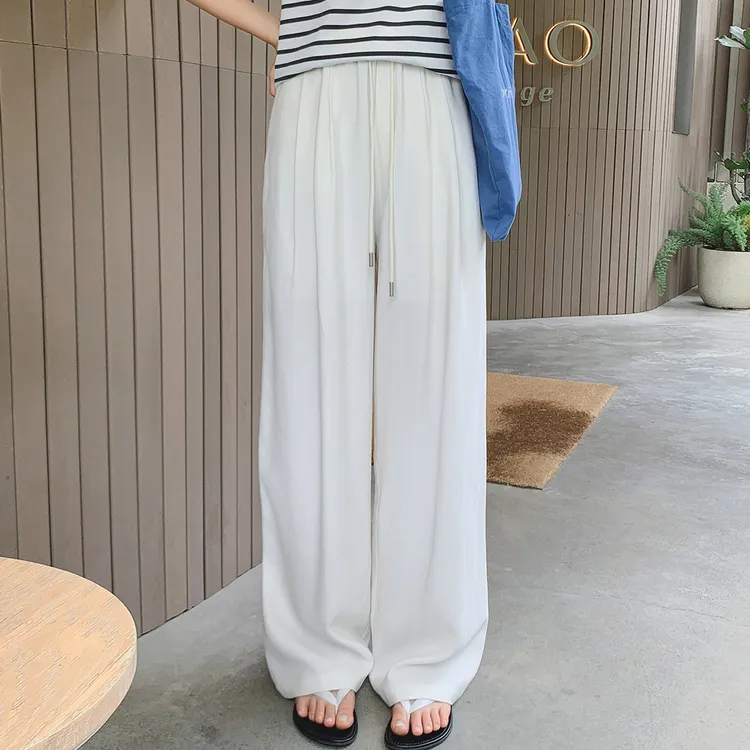 MEIYANG Casual Pants Women's White-5