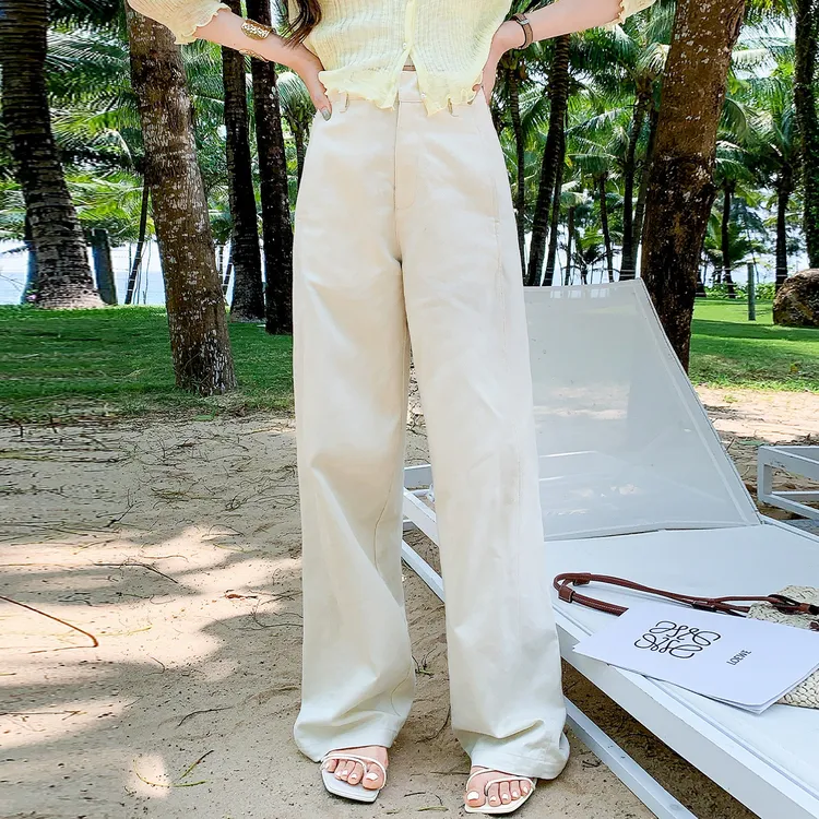 MEIYANG Jeans Women's White-2