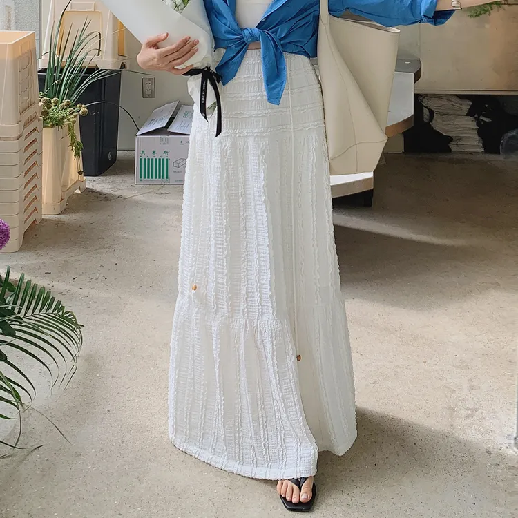 MEIYANG Casual Long Skirts Women's-3