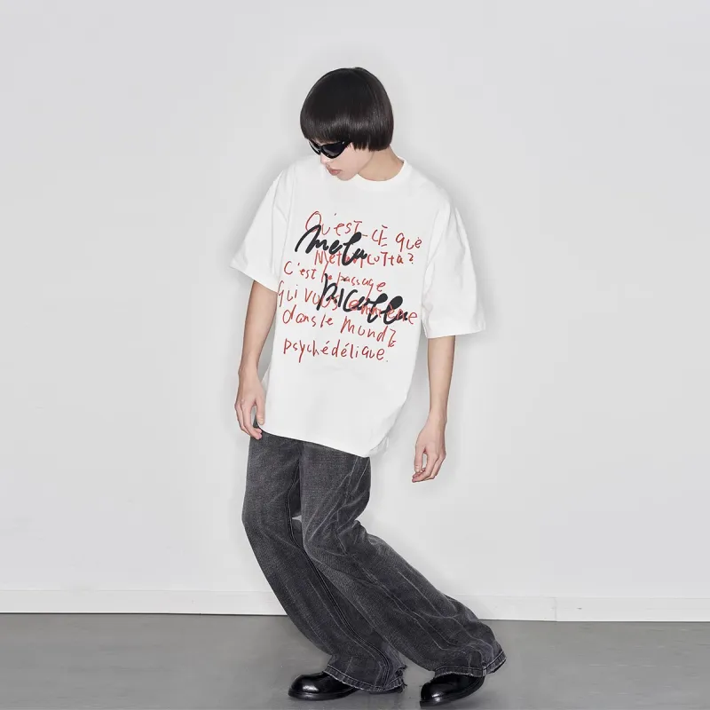 METARICOTTA T-Shirts Unisex White-2