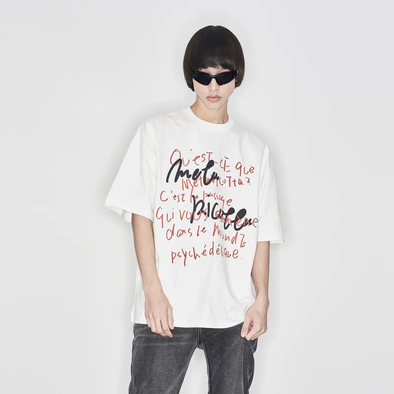 METARICOTTA T-Shirts Unisex White-4