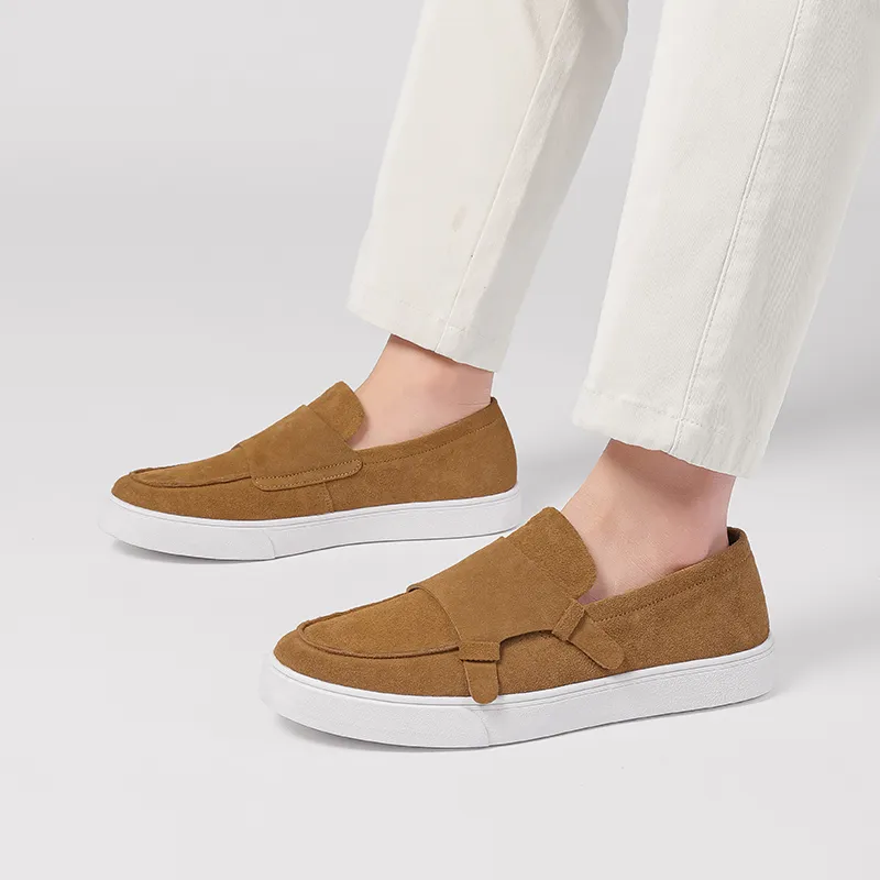 JASONSTAR Loafers Men Dark Brown/Camel-9