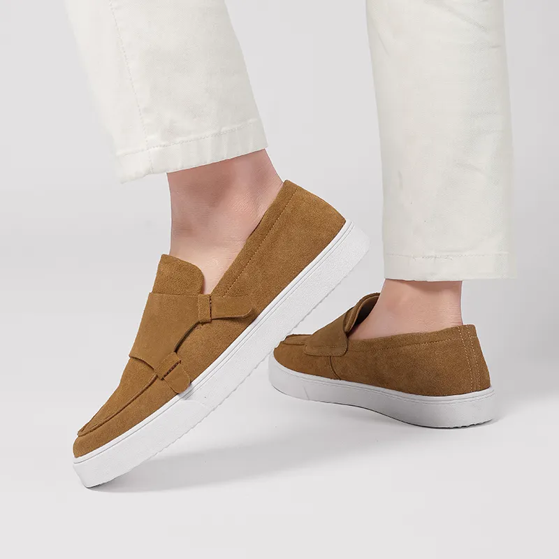 JASONSTAR Loafers Men Dark Brown/Camel-10