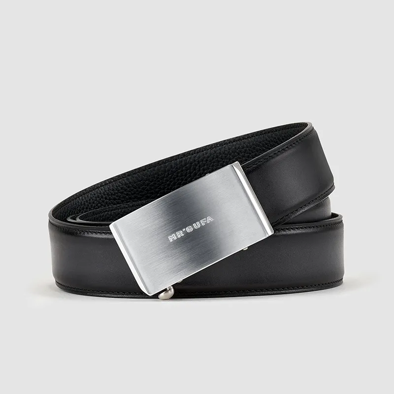 MR'GUFA Stainless Steel Automatic Buckle Genuine Leather Leather Belts Men's 3.5cm-11