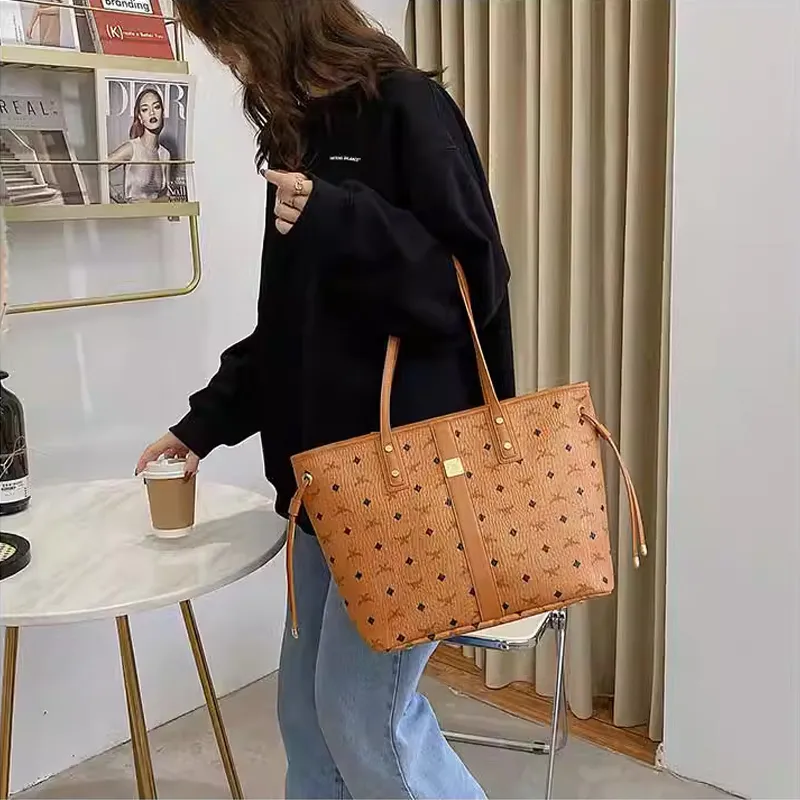 JANE KLAIN Synthetic Leather Tote Handbag Shoulder Bag Tubas Women's Caramel/Milk White/Pink/Black-11
