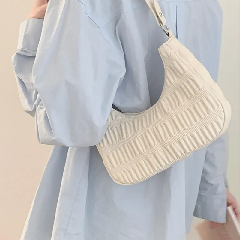 JANE KLAIN Synthetic Leather, Textile Mosaic Shoulder Bag Regular Women's White/Pink-2