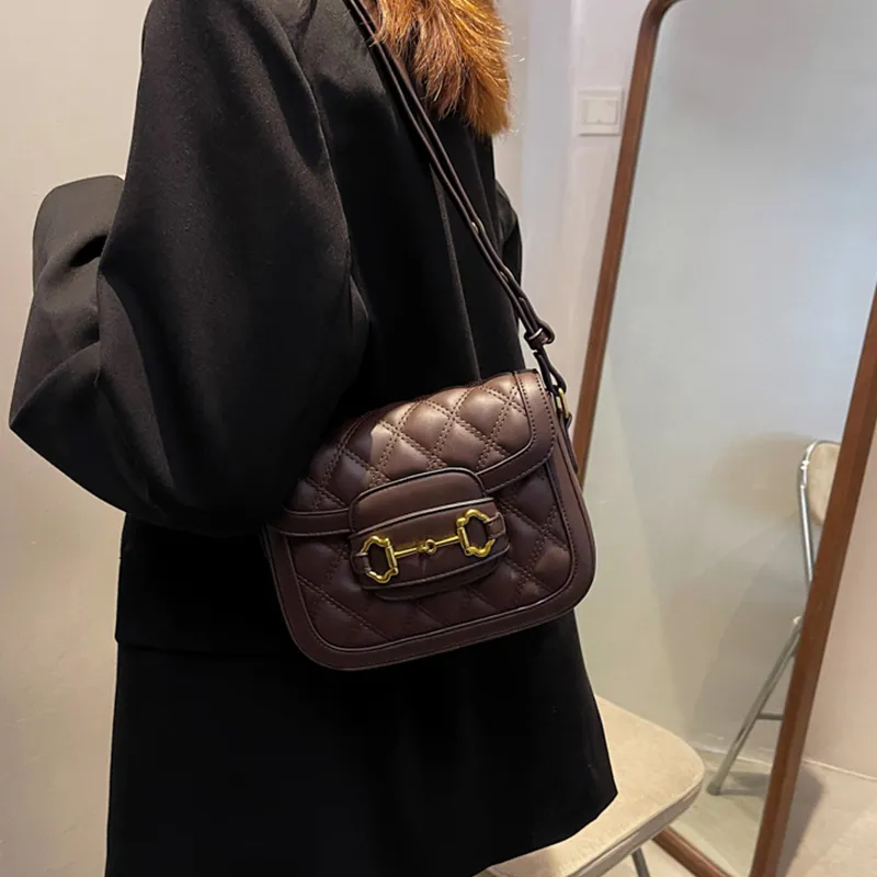 JANE KLAIN Synthetic Leather Shoulder Bag Crossbody Bag Regular Women's White/Brown-2
