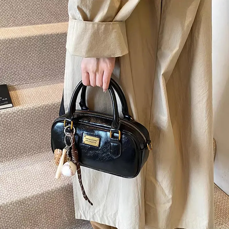 JANE KLAIN Synthetic Leather Crossbody Handbags Regular Women's Black/Coffee-4