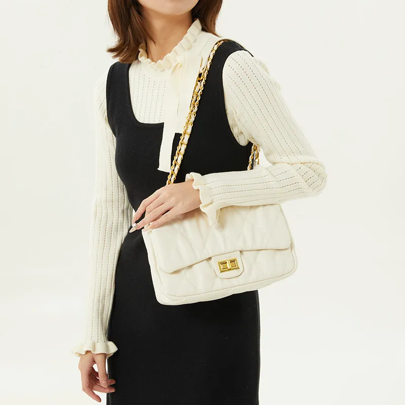 JANE KLAIN Synthetic Leather Crossbody Bag Regular Women's White-1