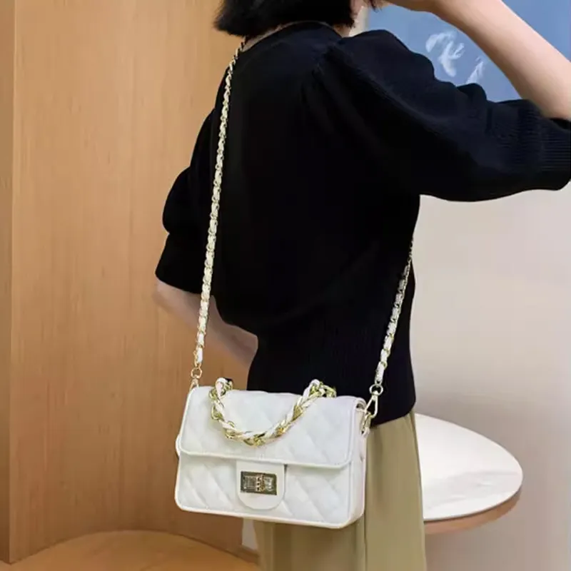 JANE KLAIN Synthetic Leather Shoulder Bag, Crossbody Bag Regular Women's Black/White-10