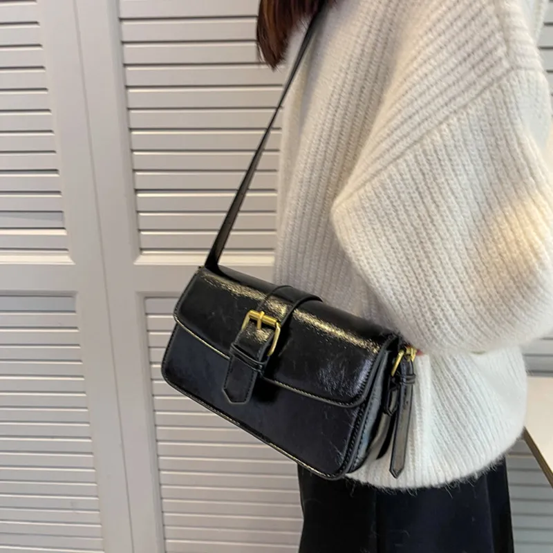 JANE KLAIN PU Small Square Bag Shoulder Bag Women's Black/Coffee/White-6