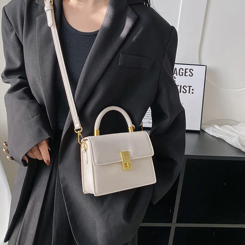 JANE KLAIN PU Small Square Bag One Shoulder Handbag Regular Women's White/Black/Coffee-3