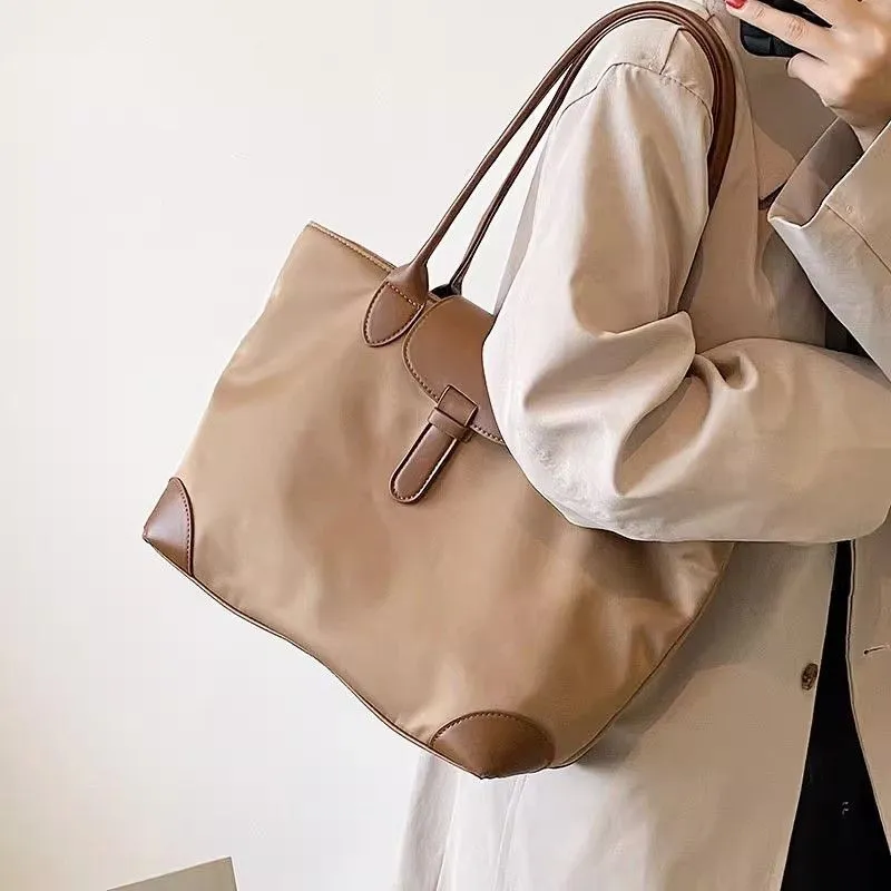 JANE KLAIN Synthetic Leather Patchwork Fabric Tote Bag Shoulder Bag Regular Women's Multicolor-1