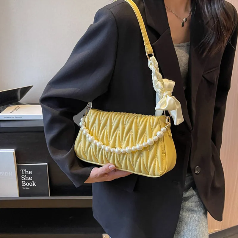 JANE KLAIN PU Handbag Shoulder Bag Crossbody Bag Small Size Women's Ecru/Yellow/Kiwi Green-2