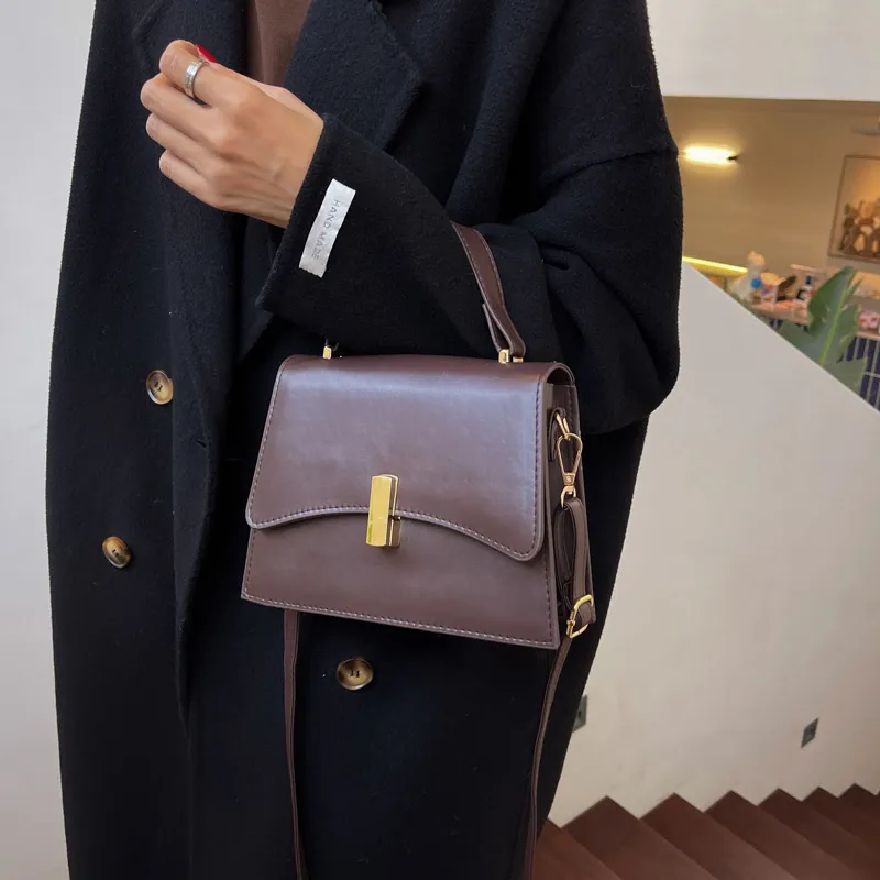 JANE KLAIN Synthetic Leather Handbags Shoulder Bag Crossbody Bag Small Size Women's Black/Coffee-10