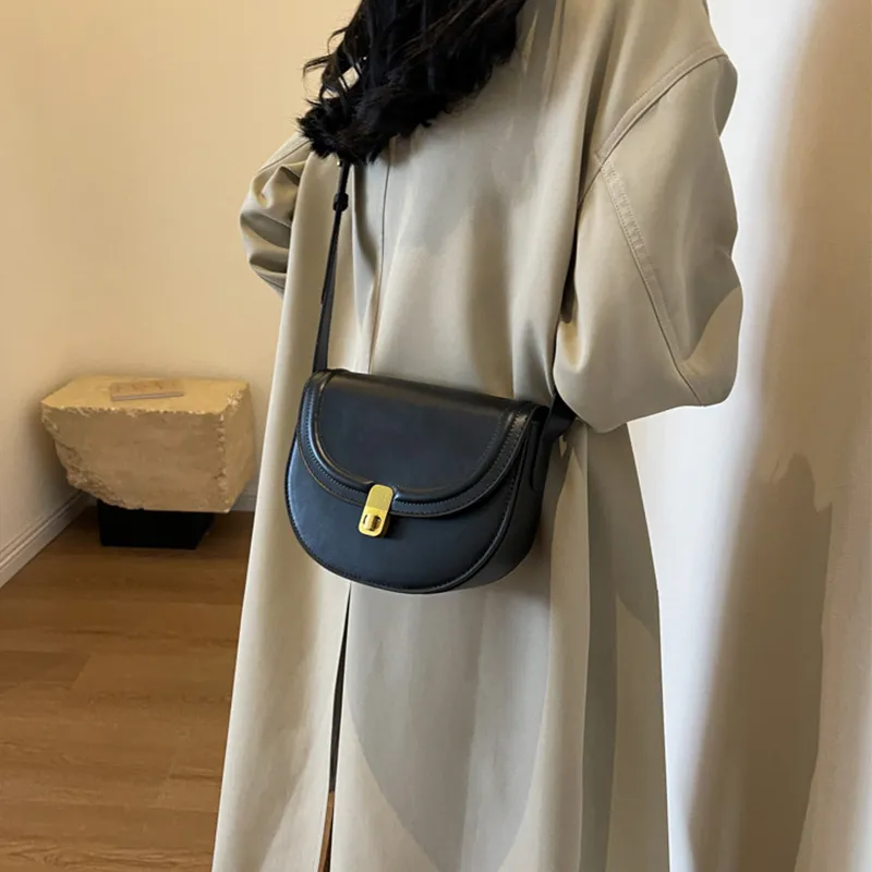 JANE KLAIN Synthetic Leather Small Square Bag, Crossbody Bag, Shoulder Bag Regular Unisex Black/White/Red/Coffee-5