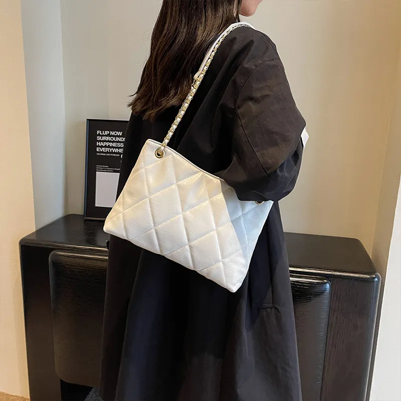 JANE KLAIN Synthetic Leather Crossbody Bag, Shoulder Bag Large Size Women's Black/White-10