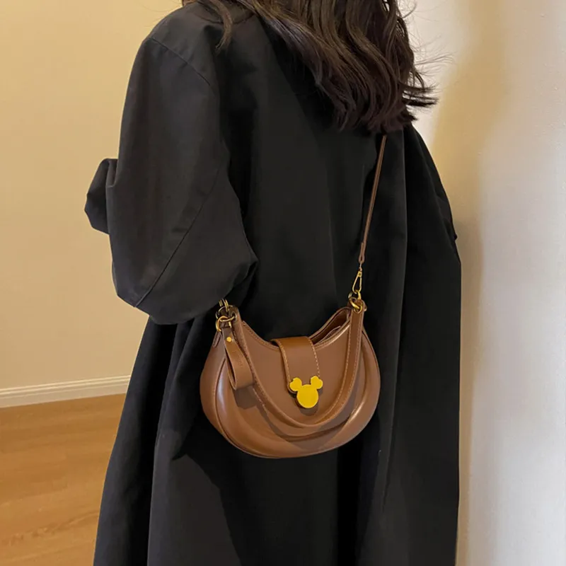 JANE KLAIN PU Saddle Bag Shoulder Bag Crossbody Bag Handbag Regular Women's Black/Brown-10