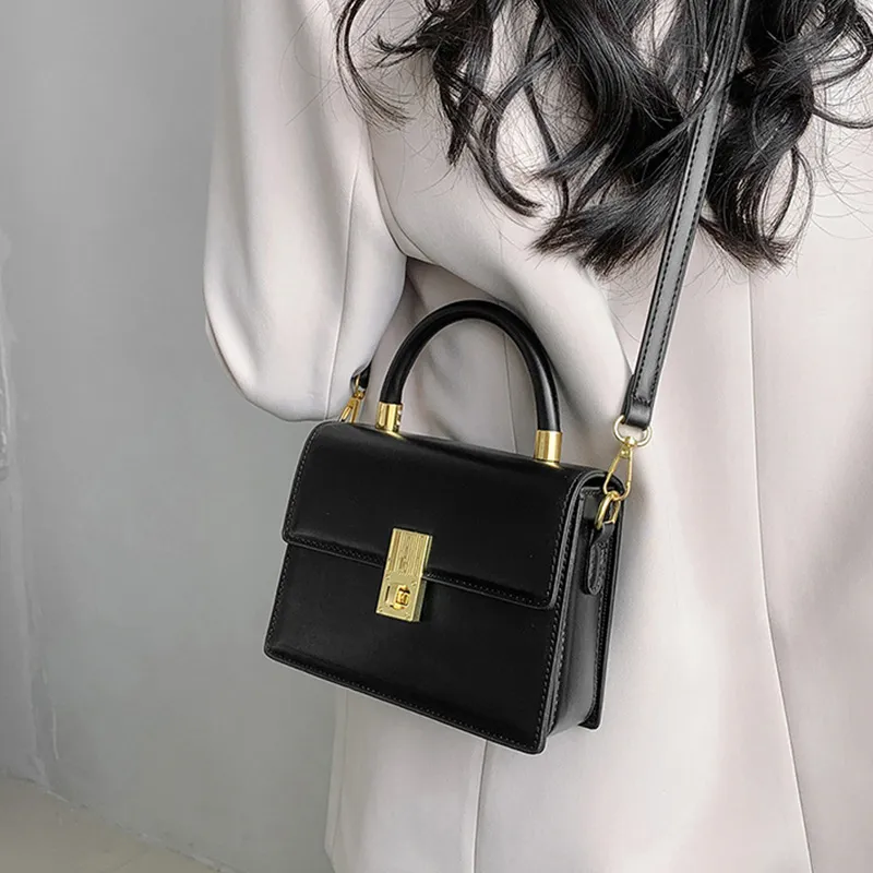 JANE KLAIN PU Small Square Bag One Shoulder Handbag Regular Women's White/Black/Coffee-10