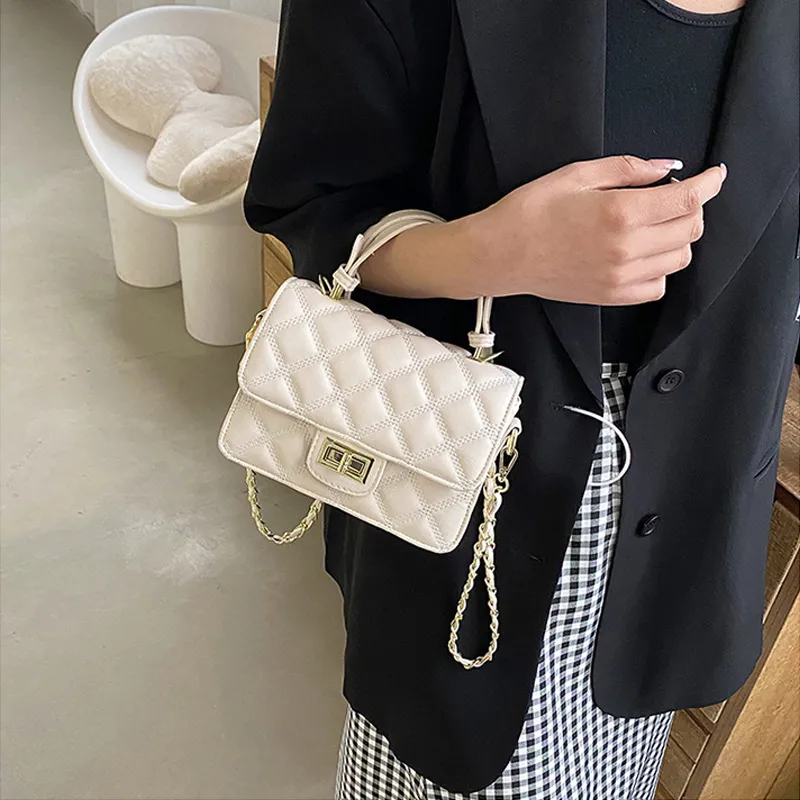 JANE KLAIN Synthetic Leather Small Square Bag, One Shoulder Handbag Women's White/Black/Silver-7
