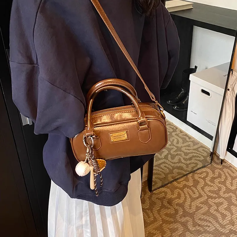 JANE KLAIN Synthetic Leather Crossbody Handbags Regular Women's Black/Coffee-15
