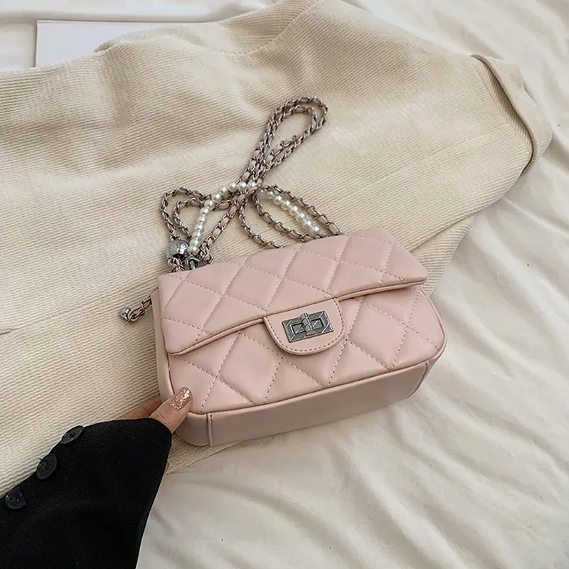 JANE KLAIN Synthetic Leather Patchwork Fabric Crossbody Handbags Regular Women's Flesh Pink/Ecru/Silver/Black-3