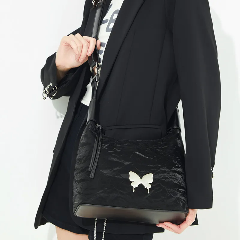 JANE KLAIN Synthetic Leather Shoulder Bag, Crossbody Bag, Handbag Regular Women's White/Black/Brown-18