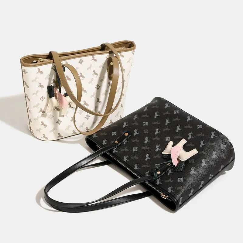 JANE KLAIN Synthetic Leather Shoulder Bag Regular Women's Cream White/Knight Black-1