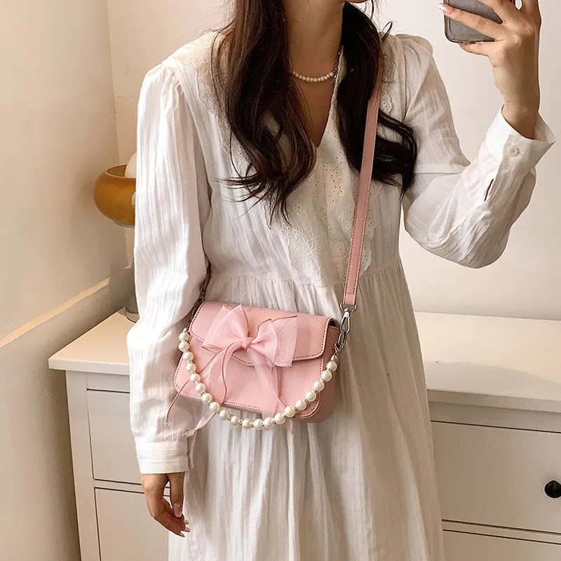 JANE KLAIN Synthetic Leather Handbag Shoulder Bag Crossbody Bag Regular Women's Pink/Black/White-4