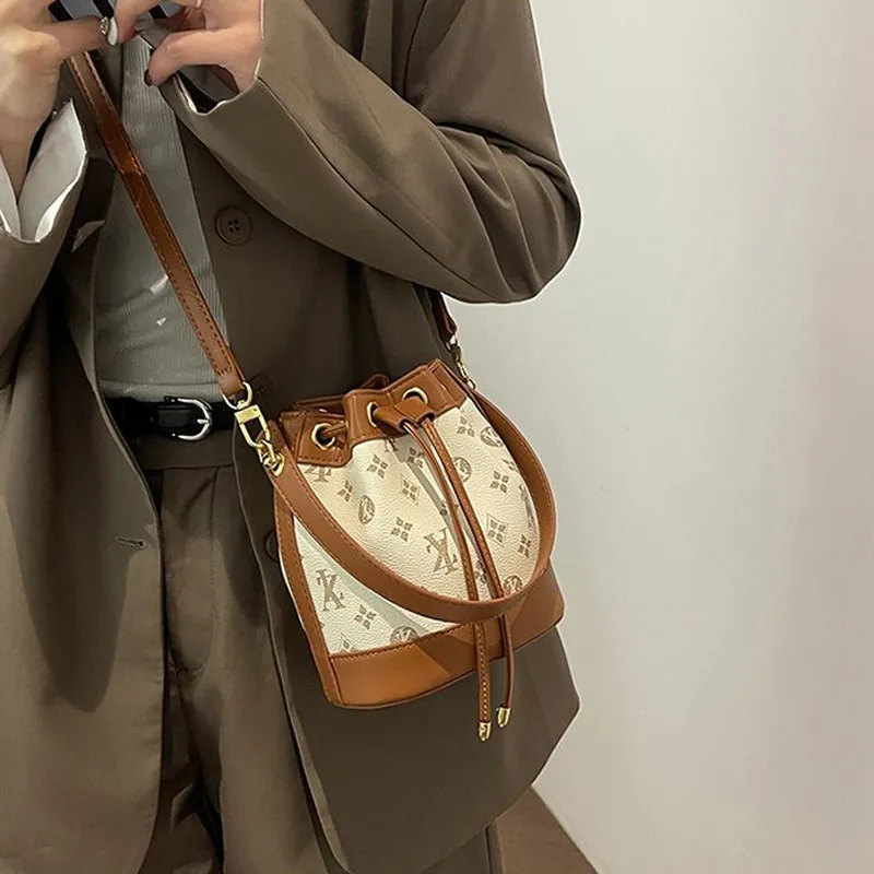 JANE KLAIN Synthetic Leather Handbag Crossbody Bag Regular Women's Brown & Ecru/Brown & Coffee/Black & Khaki-1